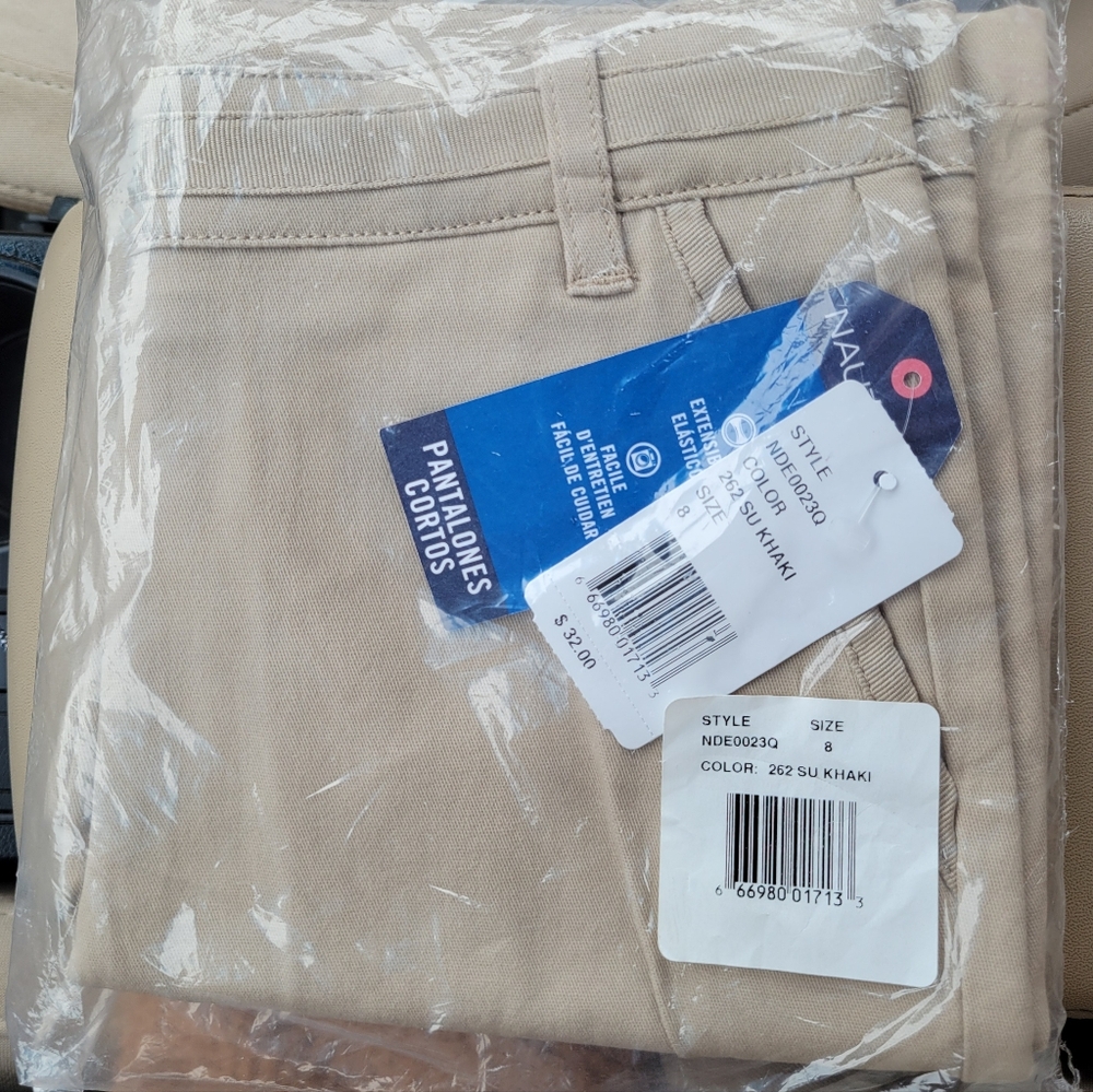 Nautica Girls Bermuda Uniform Shorts sz 8 khaki
